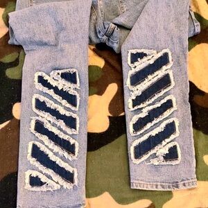 Off-White Main Label Skinny Jeans in Light Blue